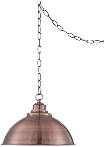 Franklin Iron Works Southton Copper Swag Pendant Lighting Fixture 13 1/4" Wide Farmhouse Industrial Rustic Dome Shade For Dining Room Living House Home Foyer Kitchen Island Entryway High Ceilings #TOP1