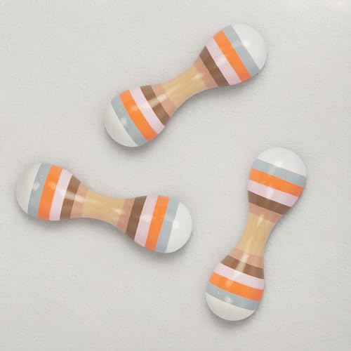 Baby Maracas Hand Percussion Rattles, Wooden Rumba Shaker Musical Instrument for Kids Toddlers - Thumbnail 6