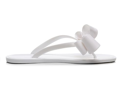 Women's Jelly Sandals With Bows - Studded Flip Flops Summer Beach Slides