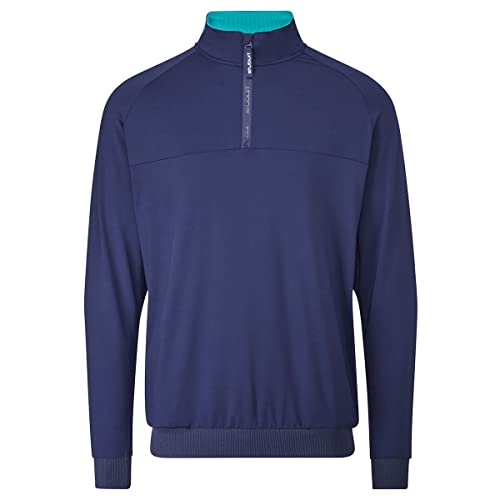 Image of Stuburt Golf Mens Augusta Midlayer Golf Sweater - Midnight/Caribbean - M