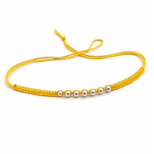 Image of 925 Silver Beads Rakhi for Rakshabandhan Stylish Silver Beads Rakhi for Brother with Roli and Chawal.