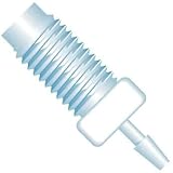 Idex Adapter Fitting, Natural ETFE, 0.040 (in) Bore, 1/16 (in) Hose Barb x Male 1/4-28 Flat Bottom: 1/EA