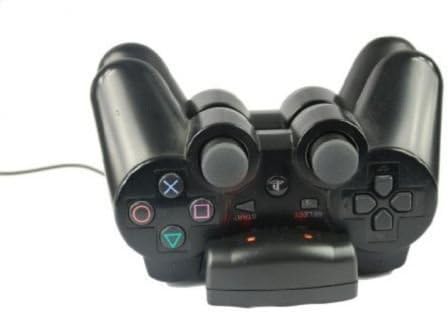 TheMax® Playstation 3 Controller Chargers Dock Adapter PS3 Move Controller 3 in 1 Chargers Dock Station Charging [ Dock+Lead+UK Plug] for Playstation 3 Controller