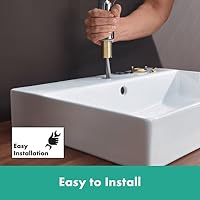 hansgrohe Vernis Blend - Waschtischarmatur ohne Ablauf, Wasserhahn Bad mit Auslauf Höhe 59 mm, Mischbatterie Waschbecken wassersparend (EcoSmart), Chrom – Ansicht 4