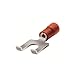 Burndy TP16-2Z Vinylug Polyvinylchloride Insulated Terminal with Flanged Fork Tongue, 22-16 Wire Range, 1-2 Stud Size, 0.17" Width, 0.78" Length (Pack of 100)