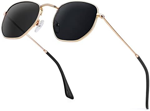 Mens Polarized Sunglasses for Women Semi Rimless Frame Driving Sun glasses:100% UV Blocking
