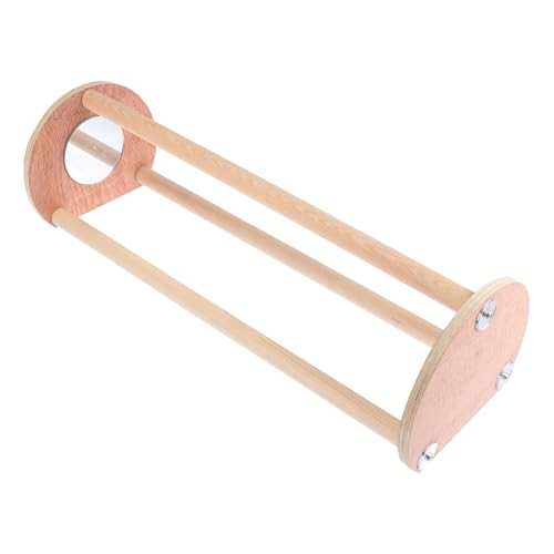 HOMSFOU Perchoir en Bois Naturel pour Poules Miroir, Support Debout Stable pour Poussins, D'entraînement pour Oiseaux de Compagnie, Accessoire pour Cages à Oiseaux, 1 Pièce