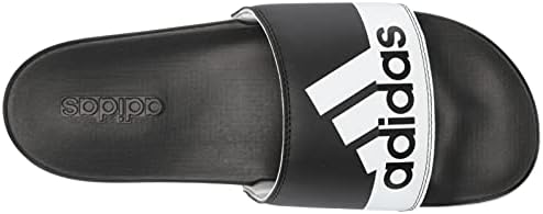 adidas Unisex Adilette Comfort Slide Sandal, Black/White/White, 10 US Men | Image 4