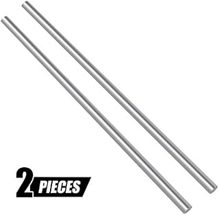 Swpeet 2Pcs 1/4 Inch Stainless Steel Solid Round Rod Lathe Bar Stock Kit