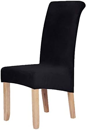 smiry Stretch Chair Covers for Dining Room,Coffee Set of 6 Velvet Large Dining Chair Slipcovers