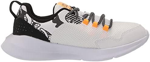 Under Armour Men's Grade School Essential CS Running Shoe, White (101)/White, 3.5 | Image 5