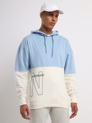 Image of NOBERO Contrast Hoodie, Pullover for Mens, Cotton Hoodie for Men, Casual Winter Wear, Sweatshirt for Men, Pullover, Men's Hoodies -