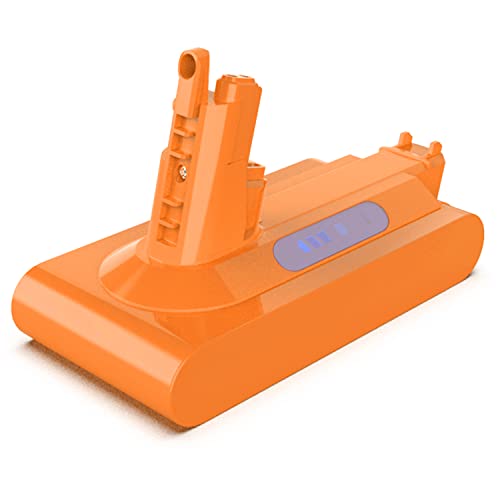 FLYLINKTECH V10 Battery Replacement 25.2V 4000mAh V10 Battery for Dyson V10 Animal V10 Absolute V10 Motorhead V10 Fluffy V10 Totel Clean Cordless Stick Vacuum Cleaner Orange