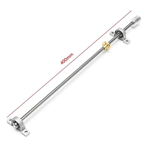 Lysee 3D Printer Parts & Accessories - 17 Stepper Motor Z-Motor+ 400mm Trapezoidal Lead Screw, Stepper Motor Rails for 3D Printer, Stepper Motor Rails - (Color: Silver)