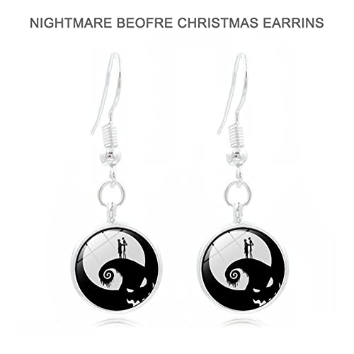 Ertvvwer Nightmare Before Christmas Jewelry Sets, Nightmare Before Christmas Earrings, Necklace, Bracelet, Jack And Sally Nightmare Moon Jewelry Sets, Pendant, Charms Gift For Women, Girls #TOP1