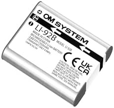 OM SYSTEM Olympus Li-92B Rechargeable Battery (Silver) for TG-Series Cameras, 3.6V