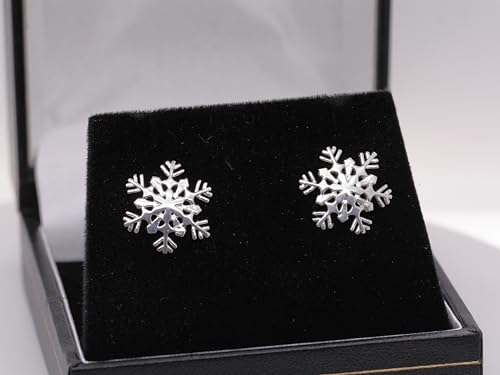 Boucles d'oreilles flocon argent sterling BJC anti-allergie avec tige