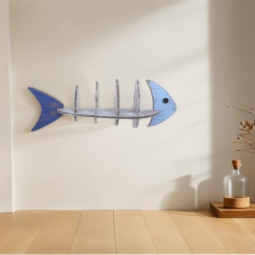 Étagère murale bois design poisson style méditerranéen chic