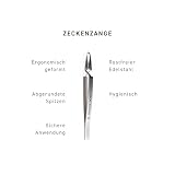 LILA LOVES IT Zeckenzange für Hunde – aus rostfreiem Edelstahl, ergonomisch geformt, mit abgerundeten Spitzen, hygienisch, sichere Anwendung, ZECKENZANGE, Größe: 13,5cm