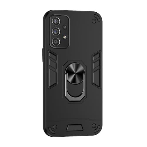 Image of Armor Samsung Galaxy A53 5G Defender Case | Rotating Ring Holder & Kickstand in-Built | Military Grade Armor | 360 Degree Protection Back Cover for Samsung Galaxy A53 5G (Black)