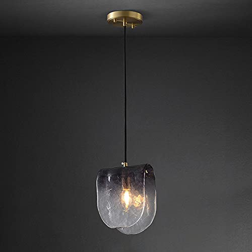 Lámpara colgante pequeña de cobre para iluminar mesas de comedor y barras de cocina modernas