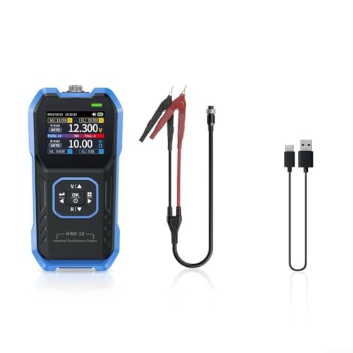 Internal Resistance Tester, HRM-10 Internal Resistance Meter, Voltage Internal Resistance Battery Tester, High Precision Voltage Resistance Measuring, Touch and Know Function