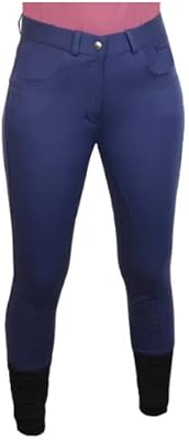Grewal Equestrian Ophelia Ladies Silicone Full SEAT Breeches (as1, Waist, Numeric_32, Regular, Indigo)
