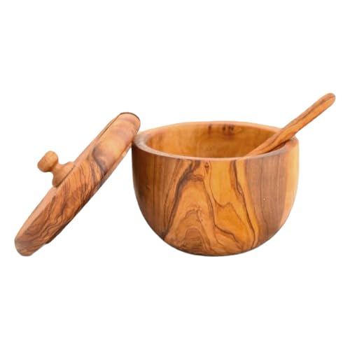 Kamsah SC_1 Olive Wood Sugar Bowl & Salt Cellar cover