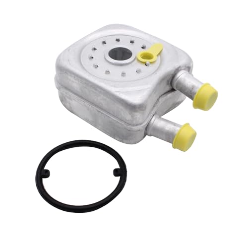 1 PC SHLPDFM Metal Silver Engine Oil Cooler with Rubber Ring Seal 068117021B Fits for Audi A3 A4 /A6 Vw Golf Mk2 Mk3 T4 T25 Corrado