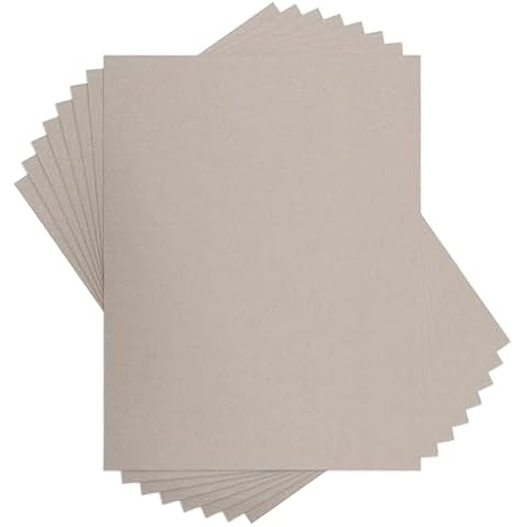 AXELIP Chipboard Cardboard 8.5 x 11 inch, 20 Sheets of 22 Point Kraft Board, Flat Cardboard Inserts for Shipping, Mailing, Packing, DIY Crafts Cover