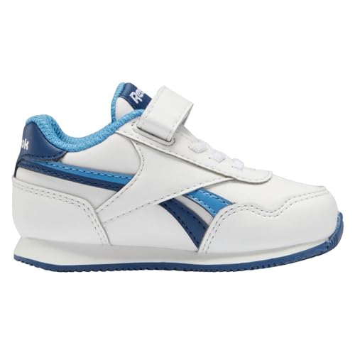 Reebok Royal Cl Jog 3.0 1v, Chaussures de Sport Garçon, ftwr white/batik blue/essential blue, 22 EU