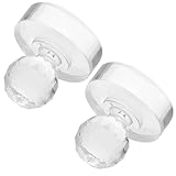 Healeved Mortero de Molienda Manual 2 Piezas 30 Mm Transparente para Mezcla de Pigmentos, Molino de Pigmentos para Pintura Acrílica, Acuarela y Óleo, Herramienta Multifuncional