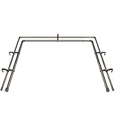 HOTOZON 1 Inch Heavy Duty Double Bay Window Curtain Rods,36-72 Inch Center Rod for Window (24 to ...