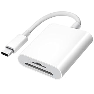 USB C SD Card Reader for iPhone 15 16/iPad/MacBook/Mac, xdgeLoad USB-C Type C SD Reader Supports SD and MicroSD Memory Card Adapter, Trail Camera Viewer Plug and Play - 2 Slots