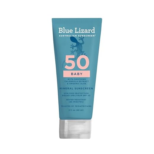 BLUE LIZARD Baby Mineral Sunscreen with Zinc Oxide, SPF 50+, Water Resistant, UVA/UVB Protection with Smart Cap Technology - Fragrance Free, 3 Ounce Tube