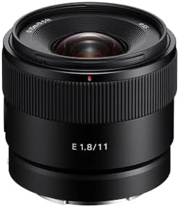Sony E Mount E 11mm F1.8 APS-C Lens (SEL11F18) | Wide-Angle Prime | Vlogging & Content Creation, Black