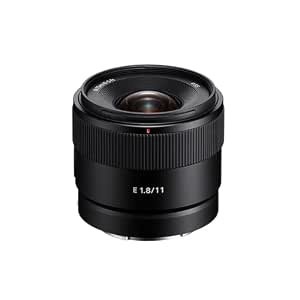 Sony E Mount E 11mm F1.8 APS-C Lens (SEL11F18) | Wide-Angle Prime | Vlogging & Content Creation, Black