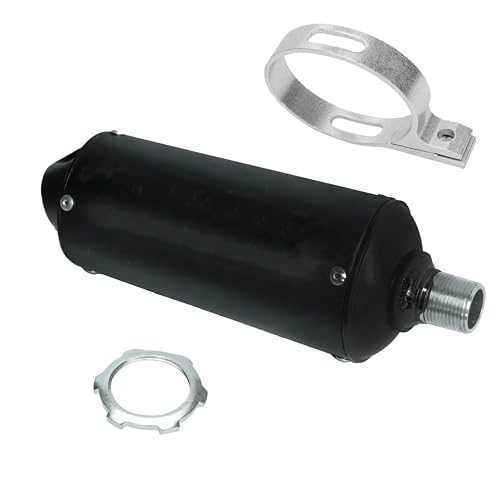 JMCHstore Performance Exhaust Muffler Silencer for Predator 212 196cc GX160 420cc 301cc GX390 98cc 6.5hp, Coleman CT200U BT200X KT196 CT100U Baja Massimo MB200 Go Kart Engine Mini Bike Parts (Black)
