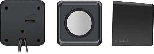 Speedlink TWOXO Stereo PC Speaker - aktive PC Lautsprecher mit 3,5mm Klinkenstecker, kleine PC Boxen für Desktop, Notebook, Laptop, schwarz – Bild 5