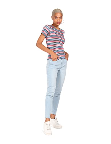 Image of SUGR Basics Women's Striped Regular Fit T-Shirt