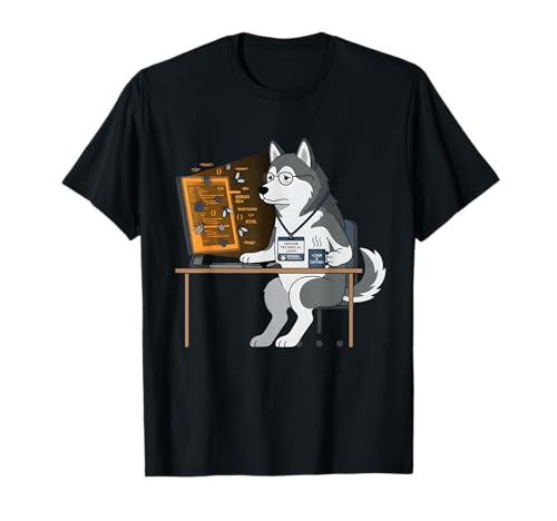 Husky Tech Lead Programming Coffee Desktop Apparel T-Shirt