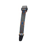 Henry Heller 2" Wide Guitar Strap - Artist Series- Sublimation Printed - "Kaleidoscope Blue and Orange"