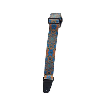 Henry Heller 2" Wide Guitar Strap - Artist Series- Sublimation Printed - "Kaleidoscope Blue and Orange"