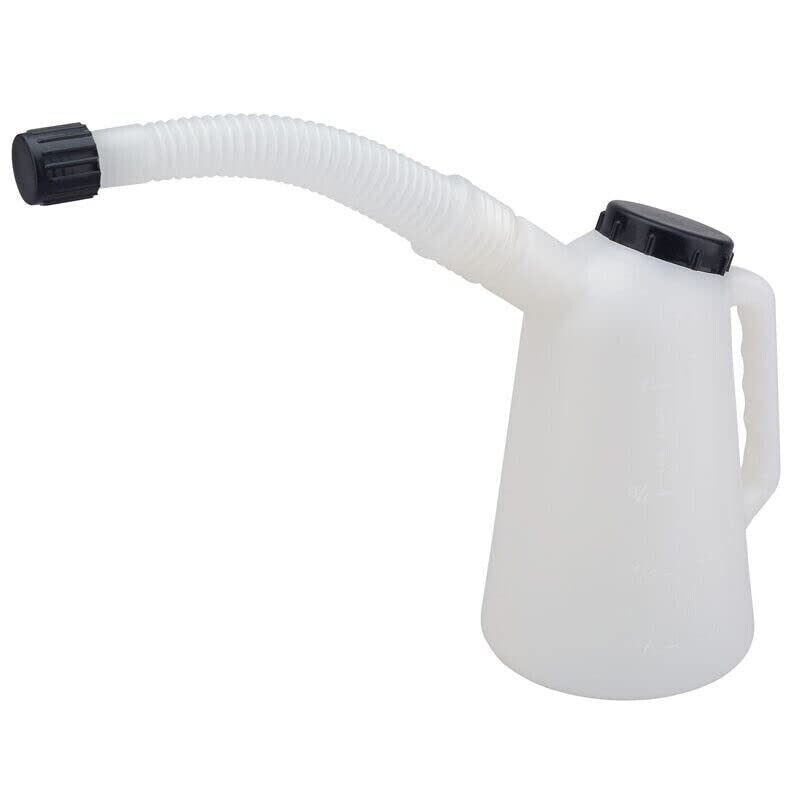 Dunnet Tools 1 Litre Measuring Jug With Cap Vehicle Flexible Spout Imperial Metric Measure Measuring Jugs Plastic Oil Coolant Fuel Water Polyethylene Durable