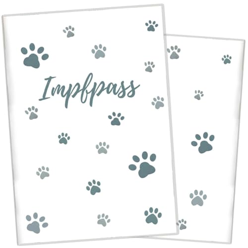 Wilhelm Fell Funda para cartilla de vacunación para animales, personalizable para tu mascota, idea de regalo personal para dueños de mascotas, funda protectora para cartilla de vacunación para