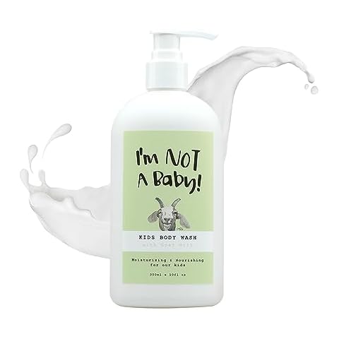 I'm NOT A Baby! Kids Body Wash– Dermatologist Tested, Allergen free, Cruelty-free, PETA, Gentle for Kids, Goat Milk, 10 Fl Oz Cover