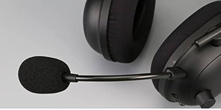 Microphone De Rechange Pour Razer BlackShark V2 Pro Sans Fil & BlackShark V2 – Noir Avec Mousse Anti-Vent
