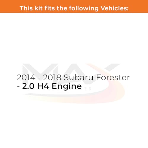 Image of Max Advanced Brakes Front & Rear Brake Kit Compatible With 2014 2015 2016 2017 2018 Subaru Forester w / 2.0 H4 Engine Replacement Premium OE Disc Brake Rotors and Ceramic Brake Pads