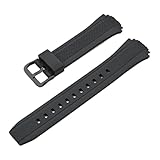 XNJIADVSY Cinturino for orologio compatibile con Casio EDIFICE serie 5119 EF-552 Bracciale sportivo da uomo in silicone resistente al sudore 19 mm(Black-Black Buckle)
