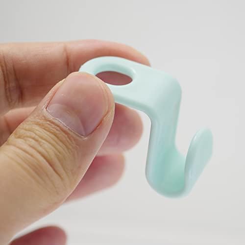 Casoter Clothes Hanger Connector Hooks, Blue Plastic Clothes-Rack Hook Coat Hanger Extender Closet Organizer for Wardrobe Space-Saving, 20 Pack